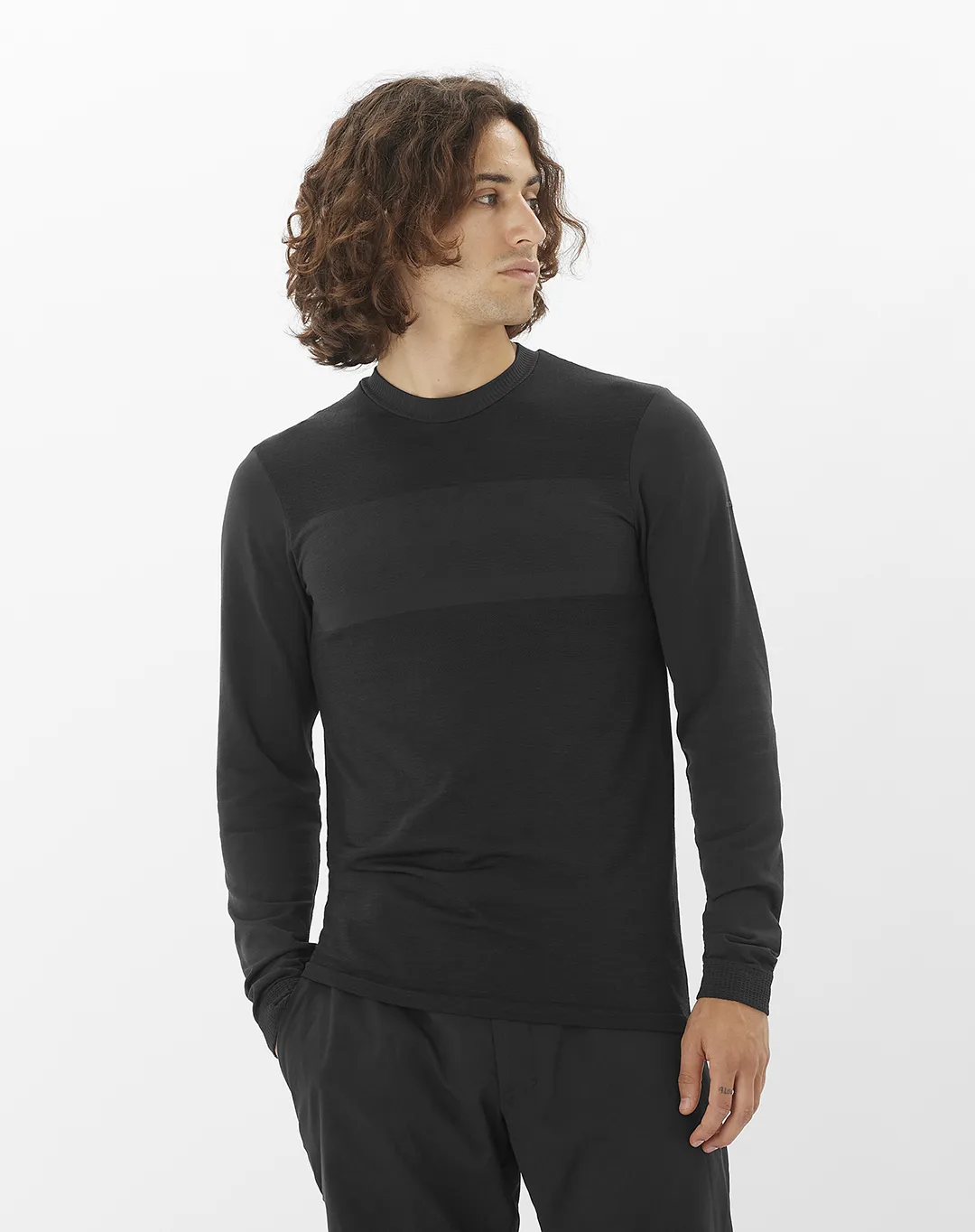 חולצה ארוכה Sntial Wool – SALOMON-LC2118100 – deep-black – 1
