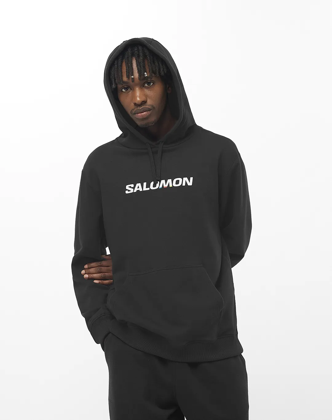 סווטשרט Sal Logo Perf Hoody – SALOMON-LC2360300 – deep-black – 1