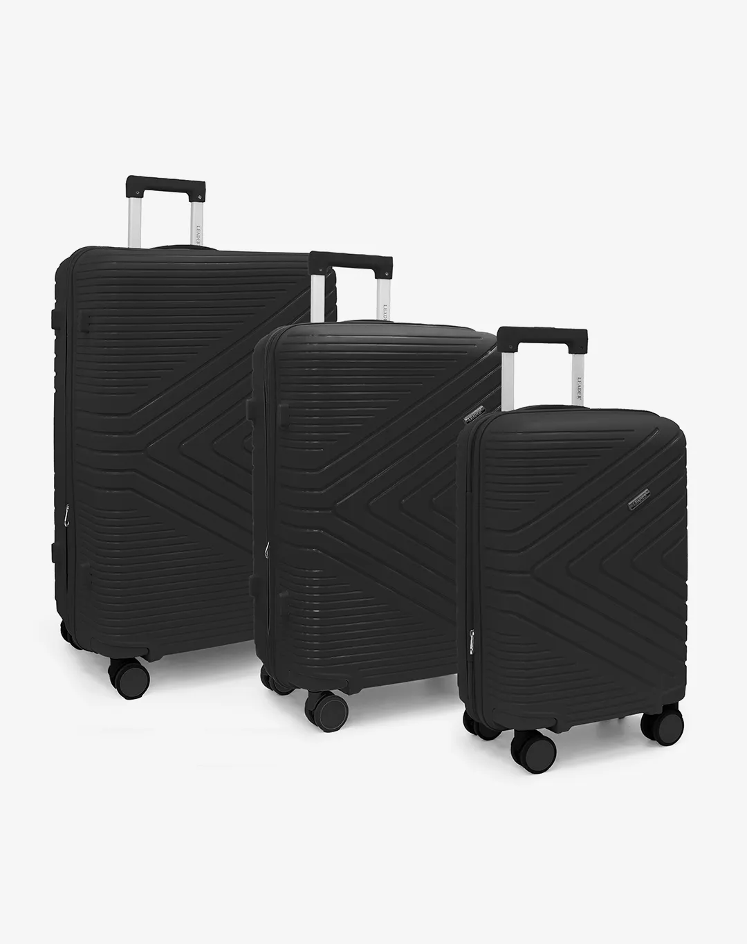 "24 מזוודת טרולי קשיח Galaxy – Leader-51471-2 – שחור – 4