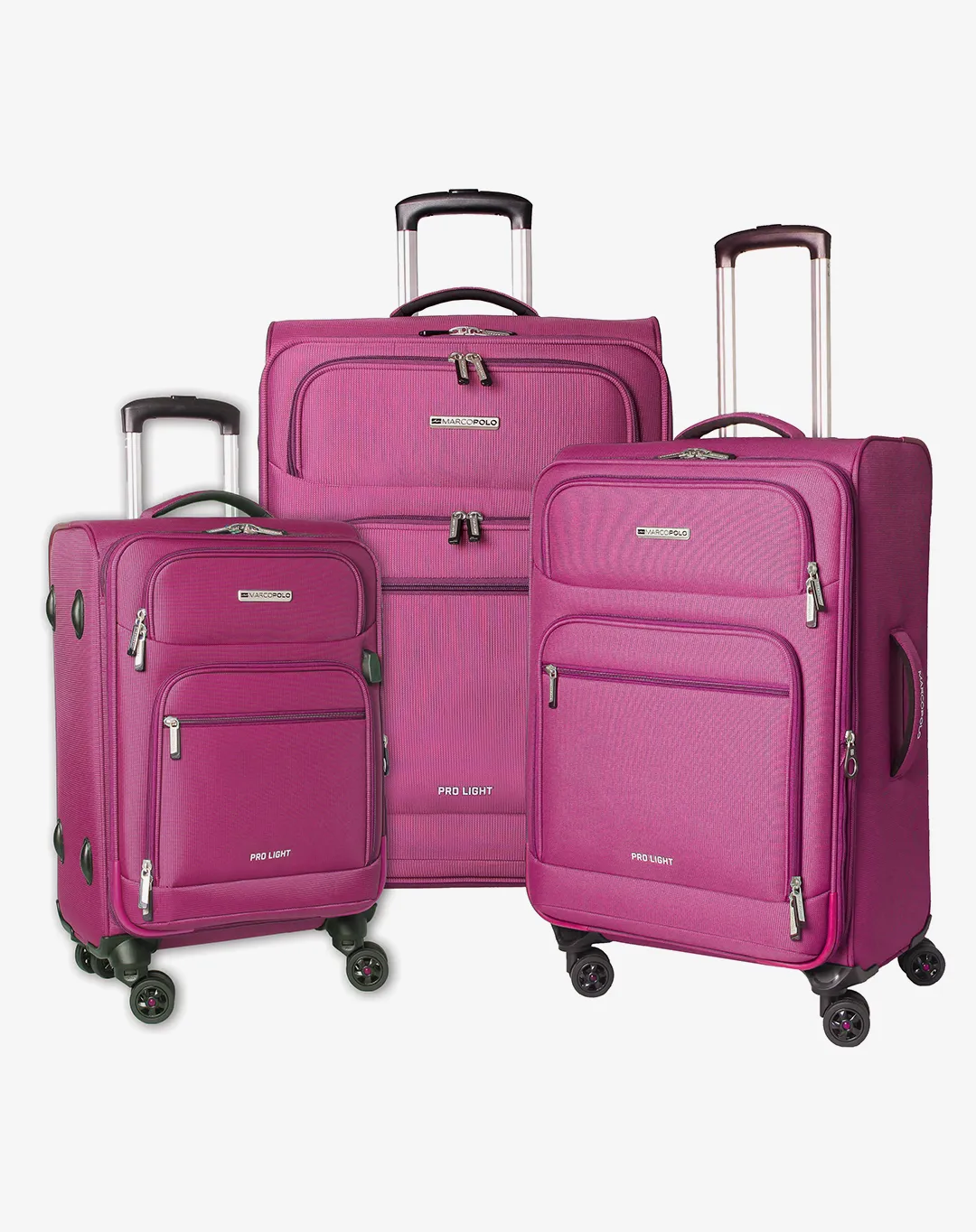 סט 3 מזוודות 20" 24" 28" PROLIGHT – – סגול-כהה – 1