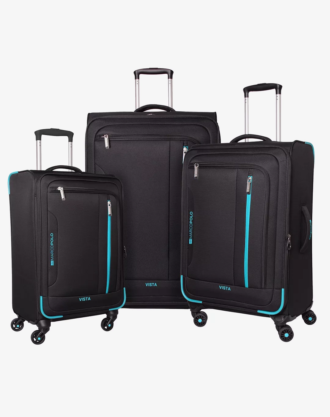 סט 3 מזוודות 20" 24" 28" VISTA – – שחור – 1