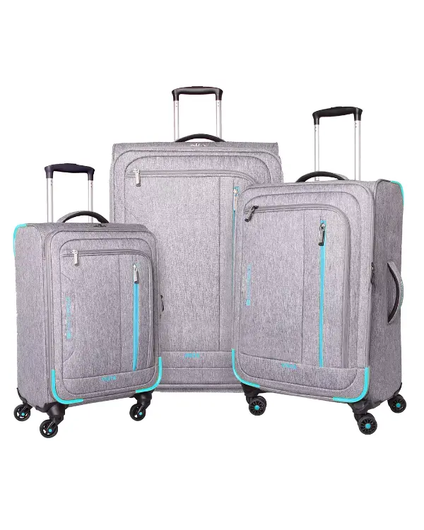 סט 3 מזוודות 20" 24" 28" VISTA – – אפור-בהיר – 1