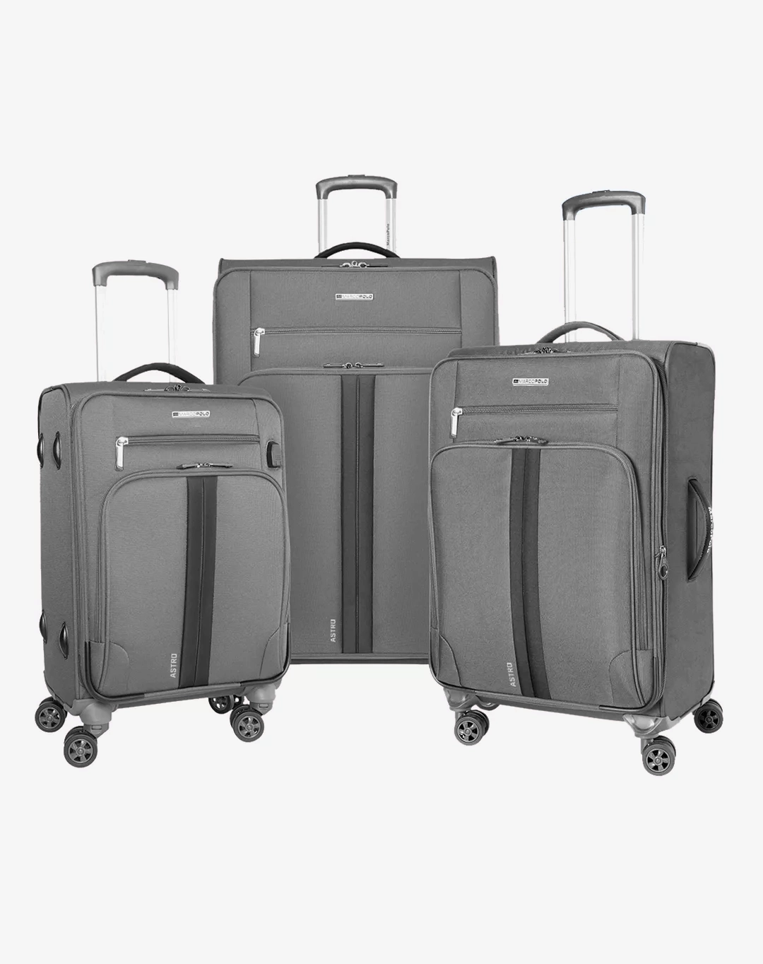 סט 3 מזוודות 20" 24" 28" Astro – – אפור-כהה – 1