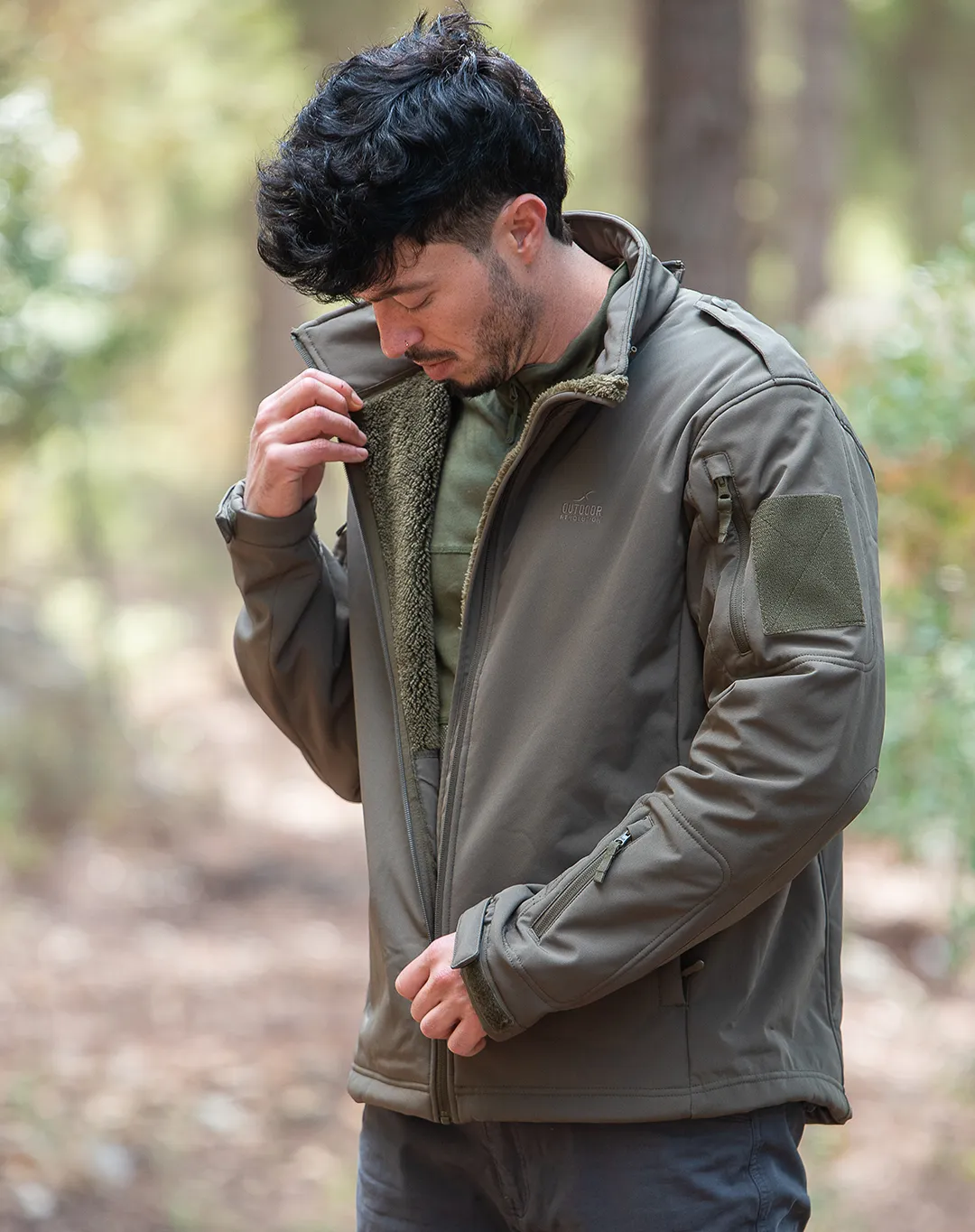 מעיל Bayron Softshell – OUTDOOR-1595P – זית – 2