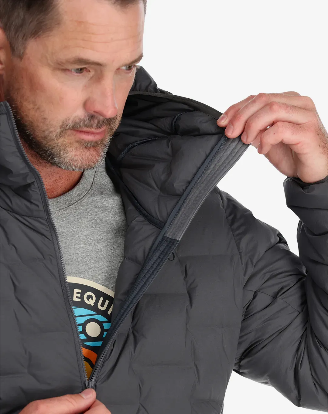מעיל Cubit Strech Down Hoody – Rab-QDB-30-GRH – אפור – 5
