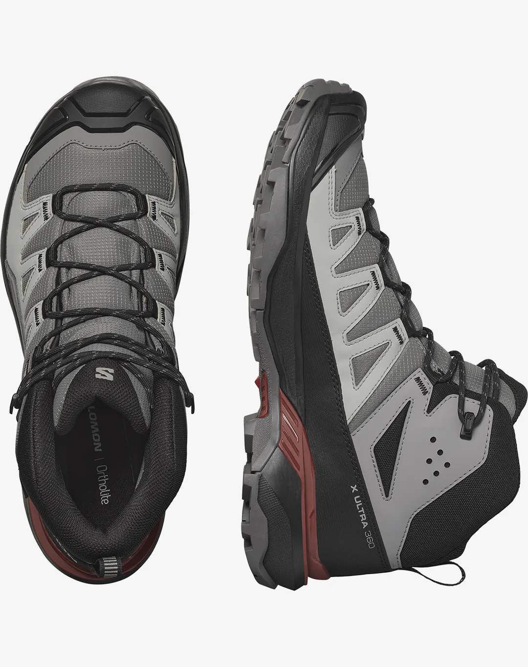 נעלי X Ultra 360 Mid Gtx – SALOMON-L47447800 – pewter-black-burnt-henna – 7
