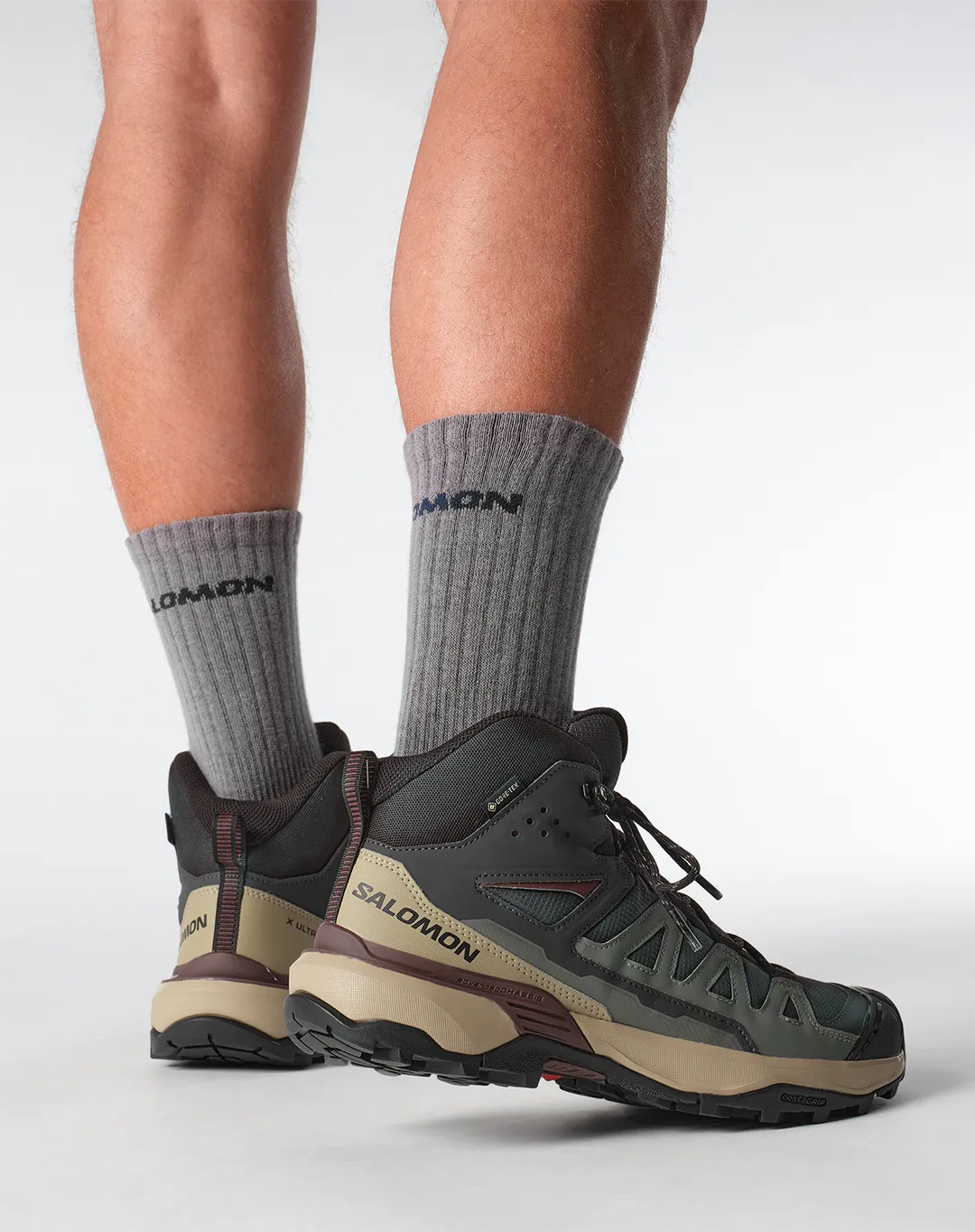 נעלי X Ultra 360 Mid Gtx – SALOMON-L47743300 – phantom-desert-tan-rum-raisin – 3