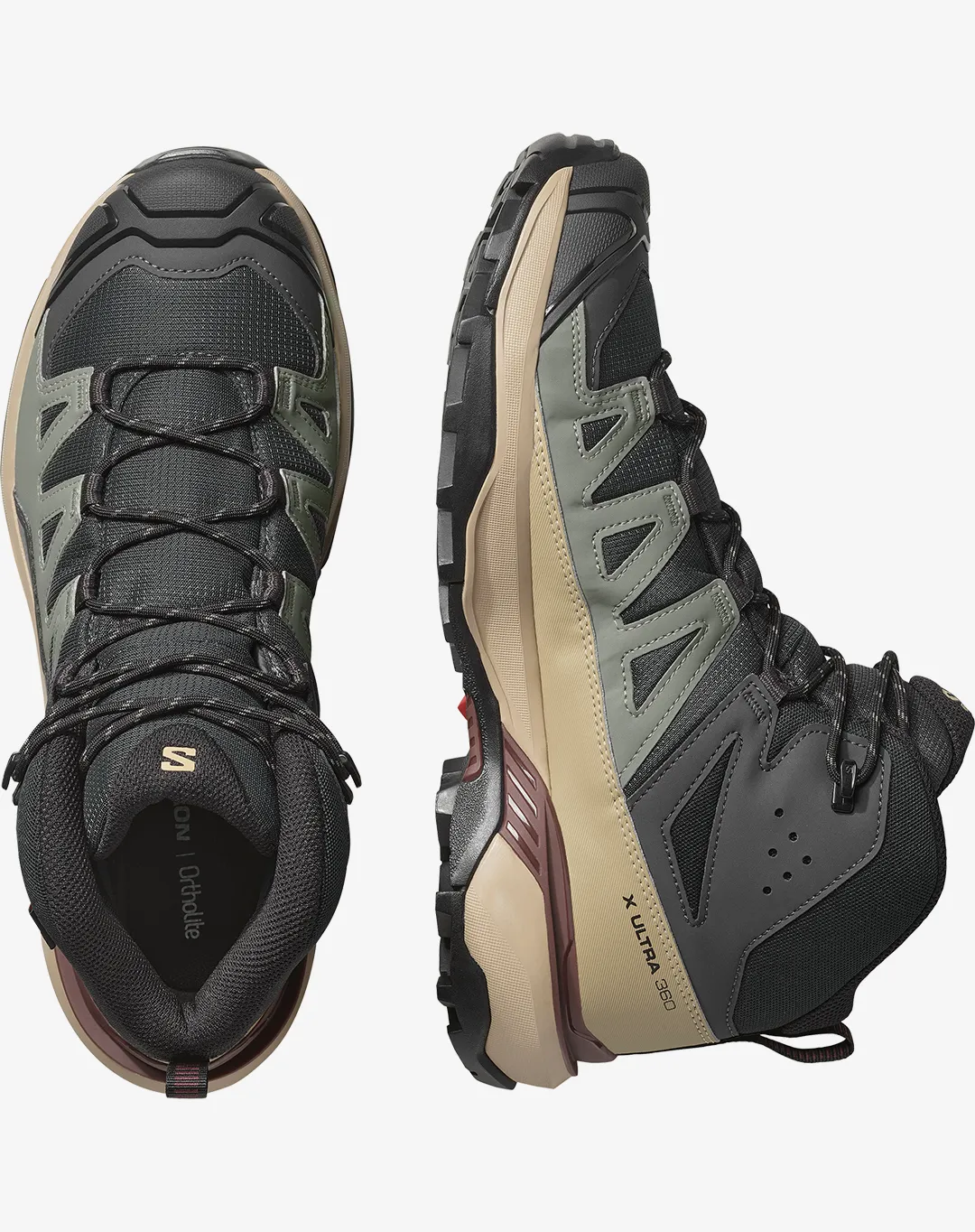 נעלי X Ultra 360 Mid Gtx – SALOMON-L47743300 – phantom-desert-tan-rum-raisin – 7