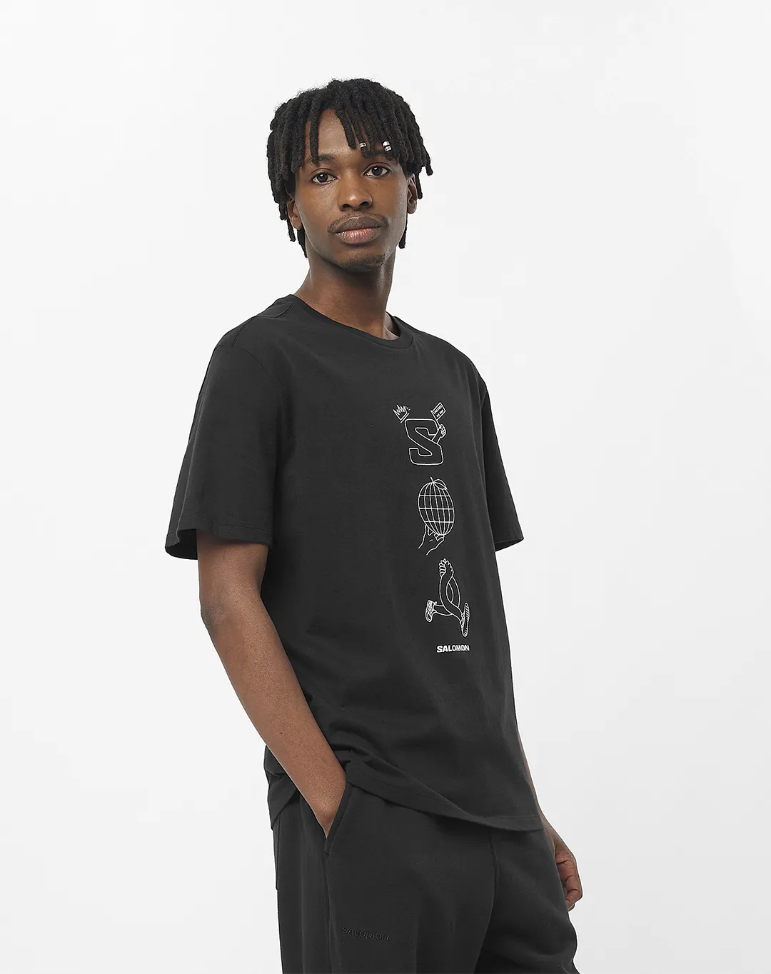 חולצת Worthy Ss Tee – SALOMON-LC2287300 – deep-black – 1
