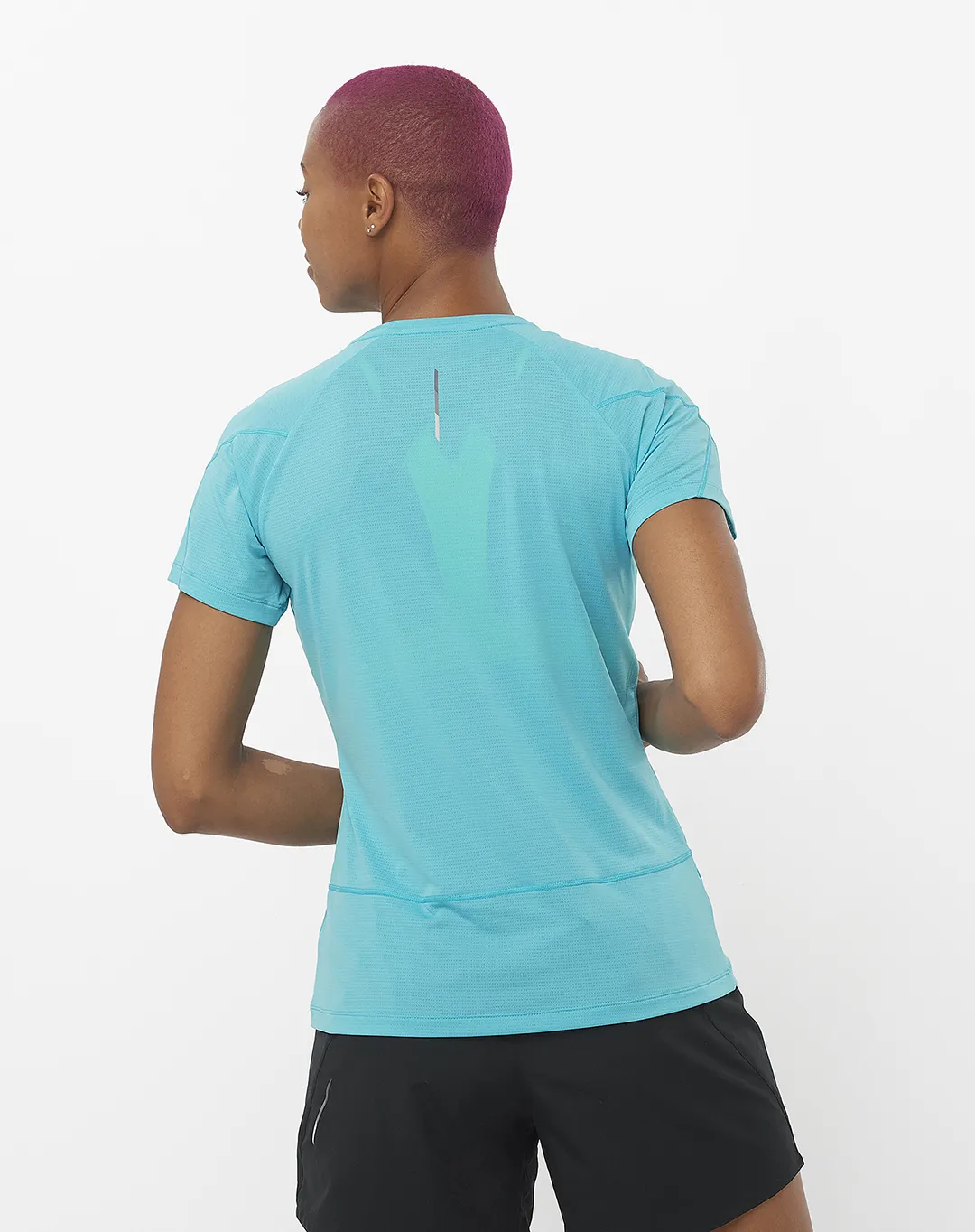 חולצת נשים Cross Run – Salomon-LC219980 – peacock-blue – 1