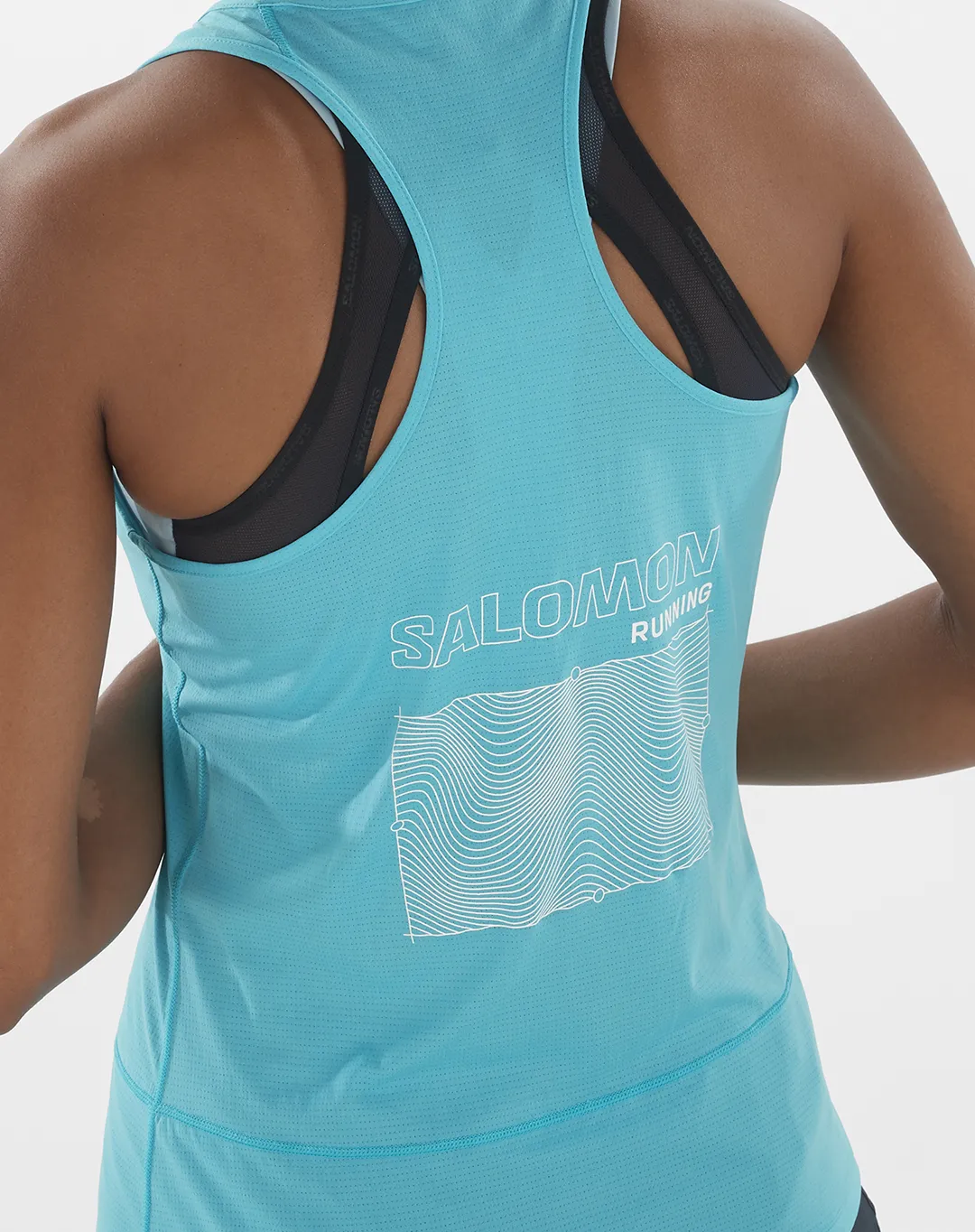 גופיית נשים Cross Run GFX – Salomon-LC220130 – peacock-blue – 2