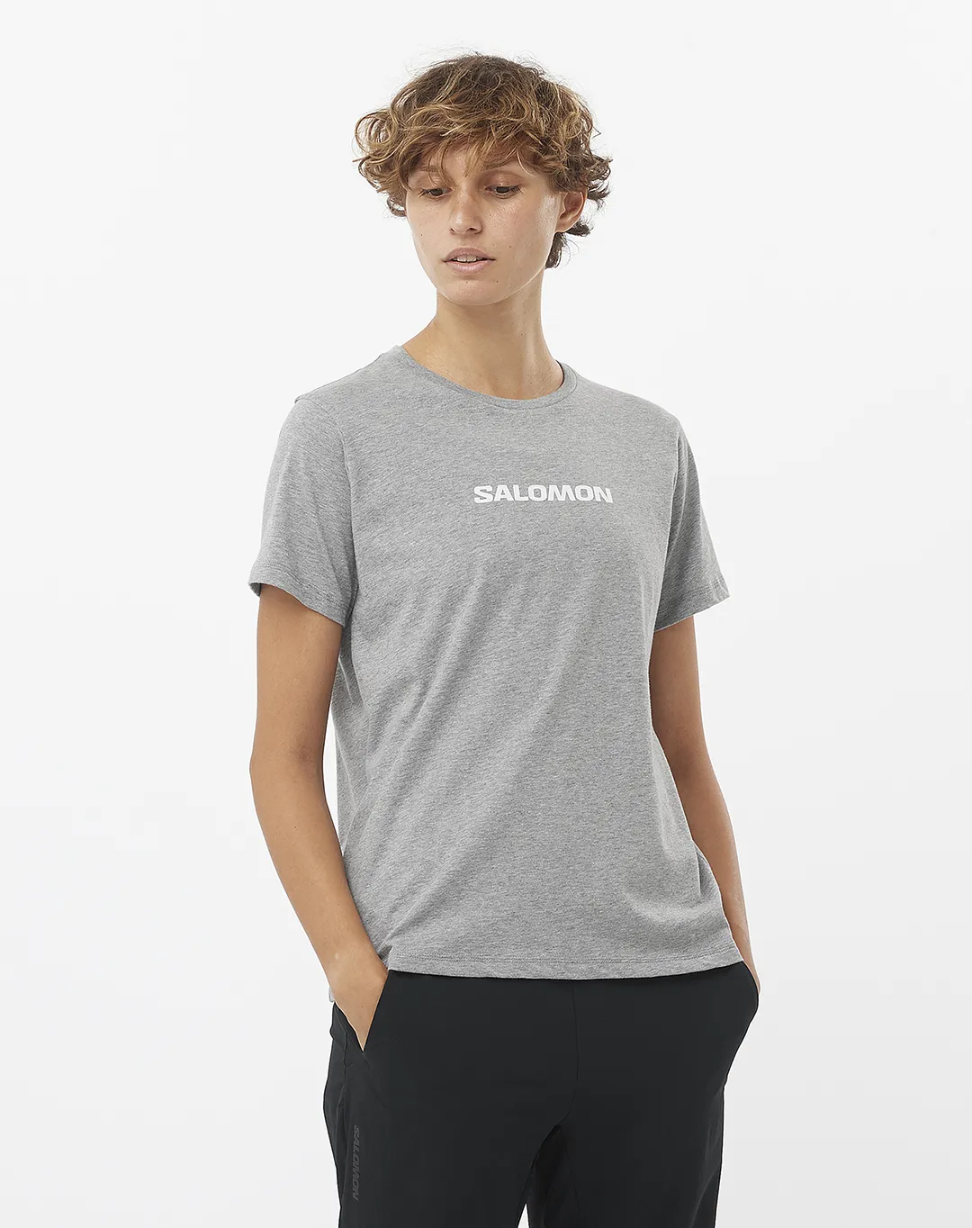 חולצת נשים Logo – Salomon-LC221750 – heather-grey – 1